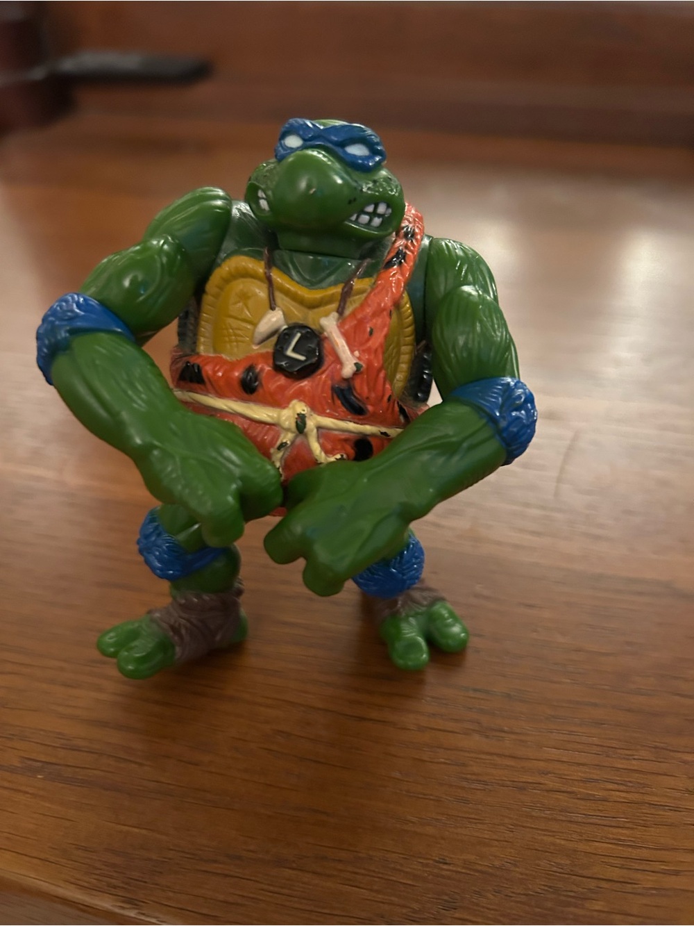 1992 Teenage Mutant Ninja Turtle Leonardo Caveman Playmates Mirage Studios